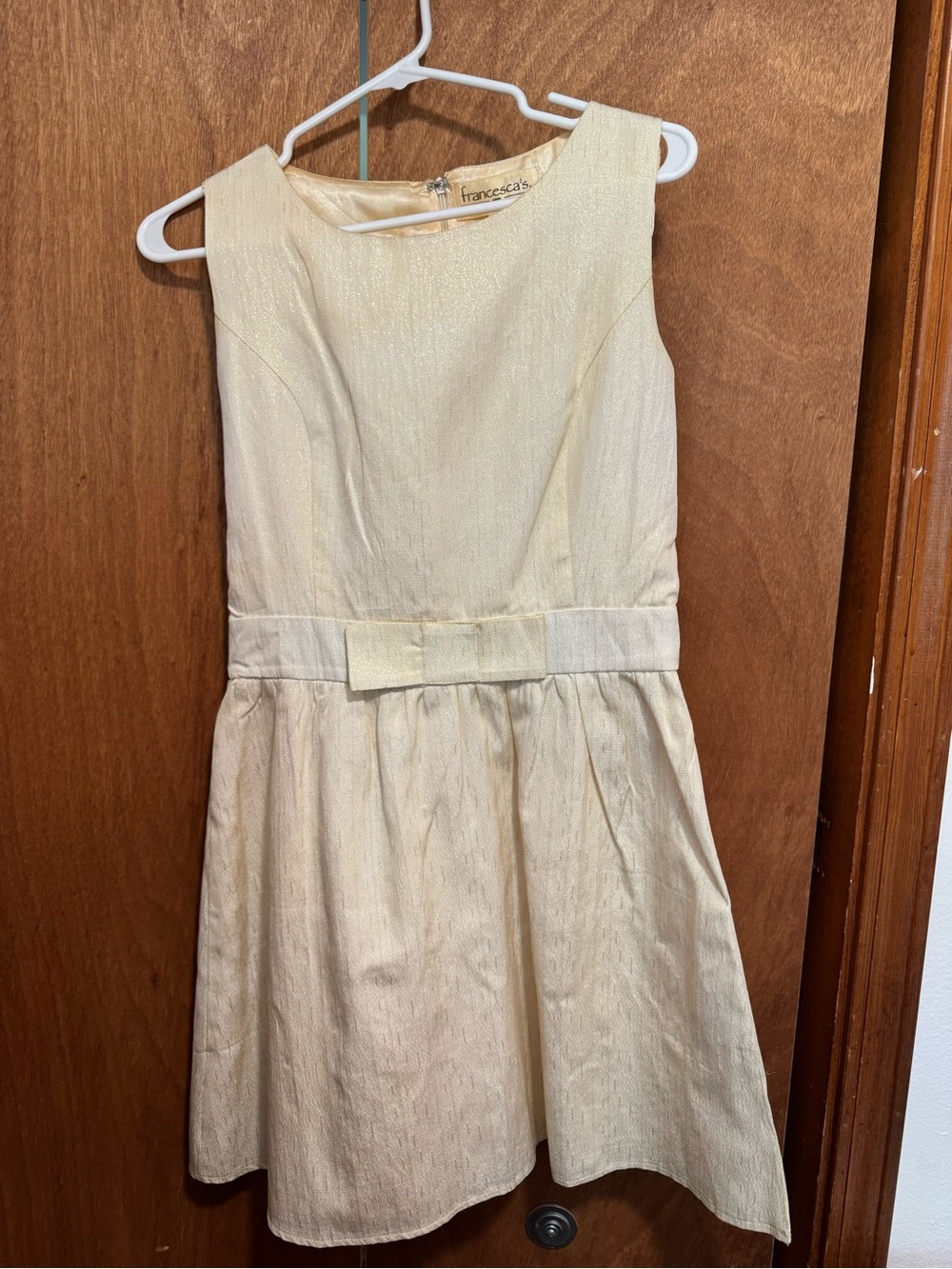 Francescas' Cream Party Dress with Bow